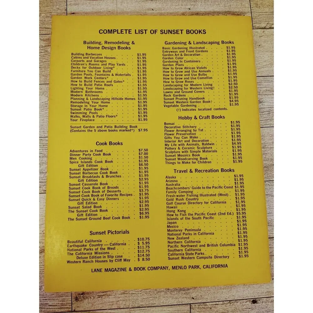 Sunset Quick &‎ Easy Dinners Cookbook - Paperback - Vtg 1966 1st Ed 1st Print